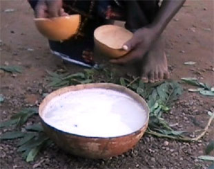 Calabash with palm wine