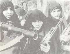 Muslim women with weapons.